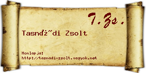 Tasnádi Zsolt névjegykártya