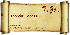 Tasnádi Zsolt névjegykártya